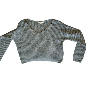 Hooked Up Blue V-Neck Sweater